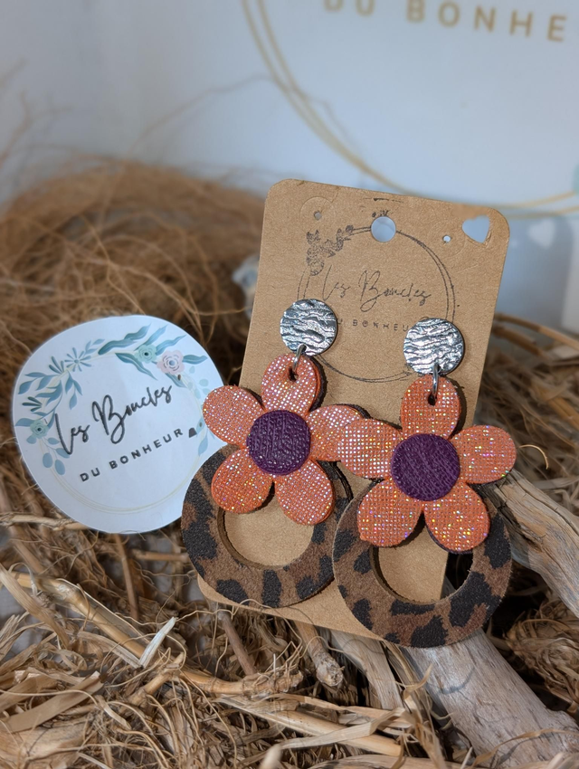 Boucles d&#039;oreilles Baby Marguerite orange 🍊 bm051