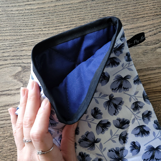 Pochette pour livre Maxi Poche : Fleurs bleues