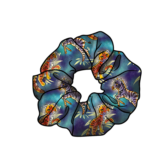 Dreamweaver 'Magical Tigers &amp; Zebras' Hair Scrunchie
