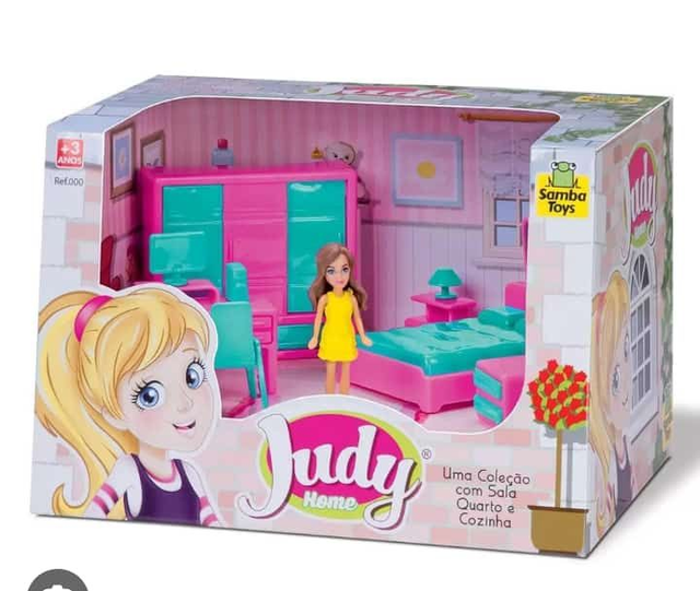 Kit Quarto Judy Home, Samba Toys, Com Boneca
