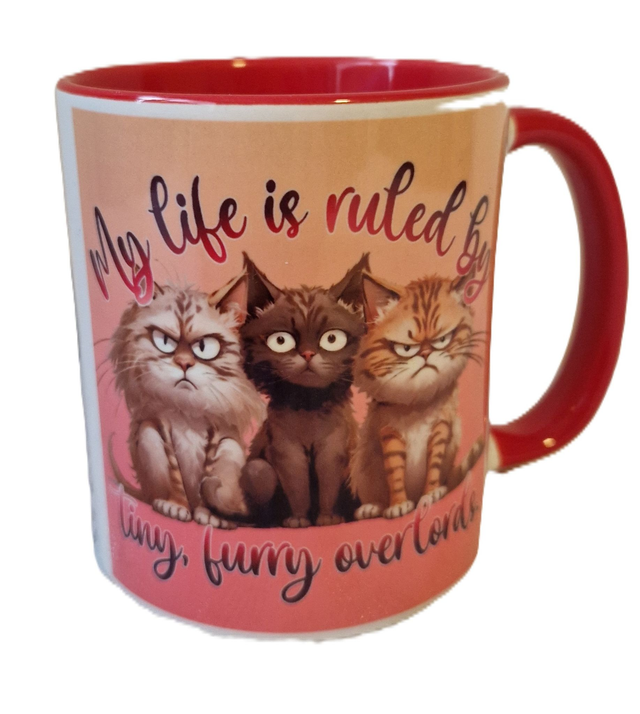 My life is ruled by tiny, furry overlords 11 oz mug