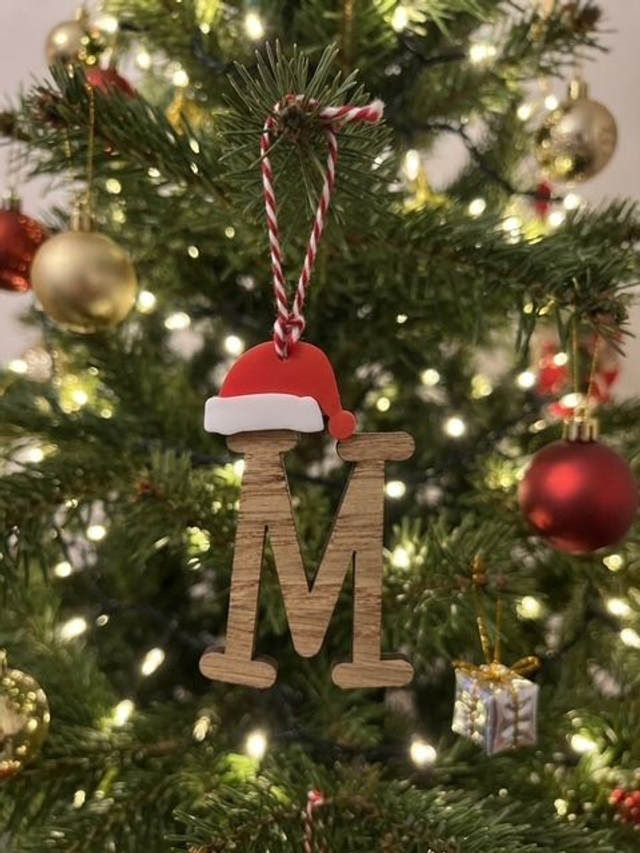Personalised Wooden Christmas Tree Letter Ornaments
