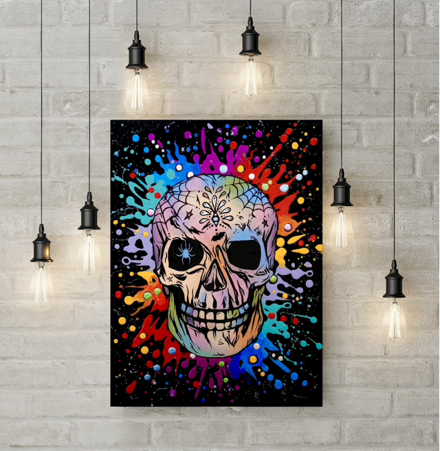 ‘Spidey Senses’ Skull Canvas