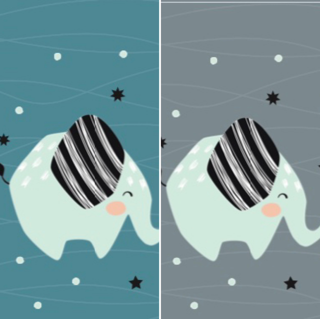 French Terry Panel 40x50 Elefant 