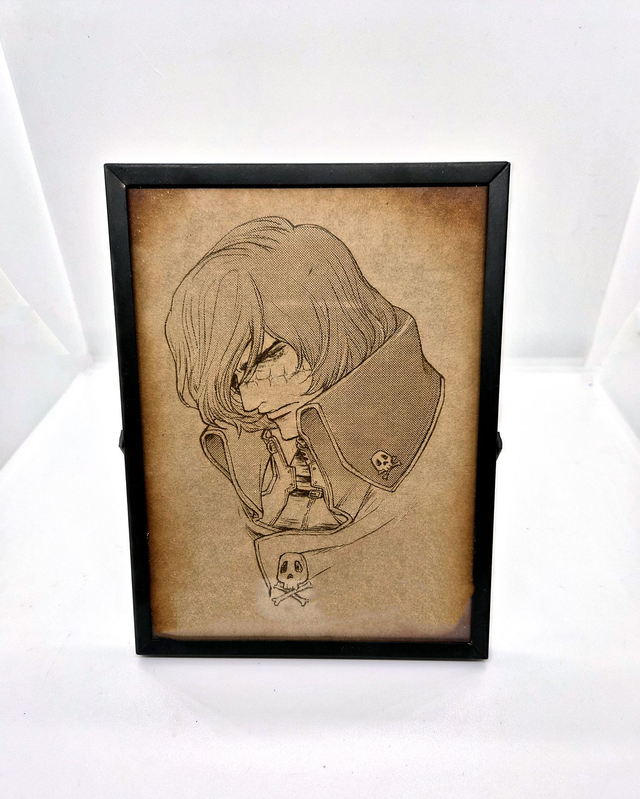 Gravure sur papier craft - Albator