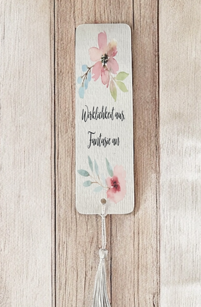 Lesezeichen „Wirklichkeit aus, Fantasie an“