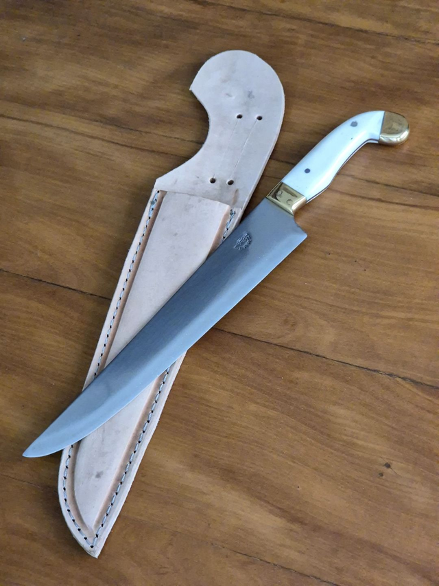 Faca Churrasco Bearzi Sorocabana 10 Pol Aço Inox Cabo Osso