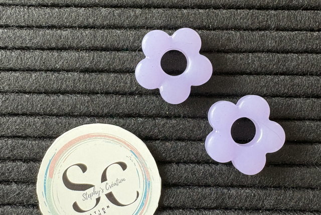 💜Pampille "MANON" – Fleur Mauve 