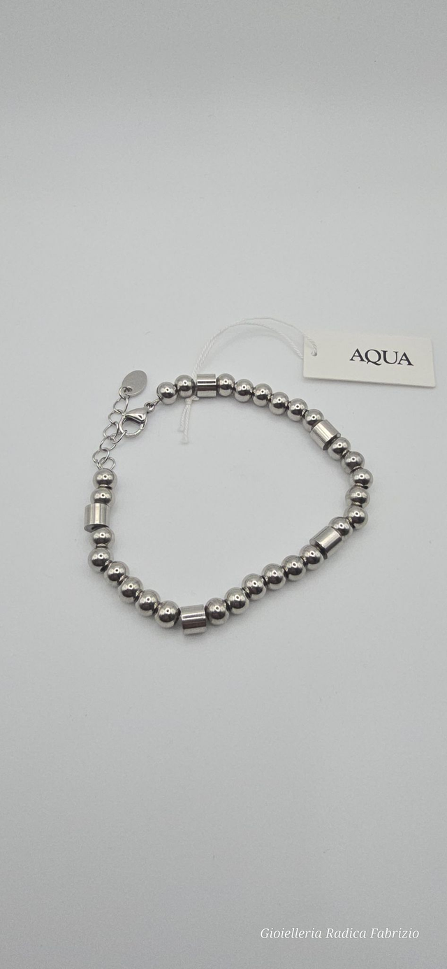 bracciale da uomo in acciaio "aqua uomo" 