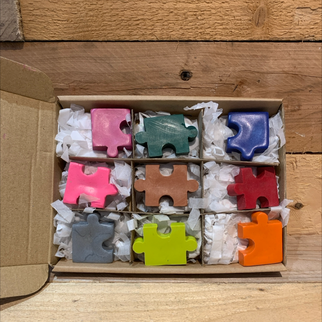 Puzzle Wax Crayon Gift Box 