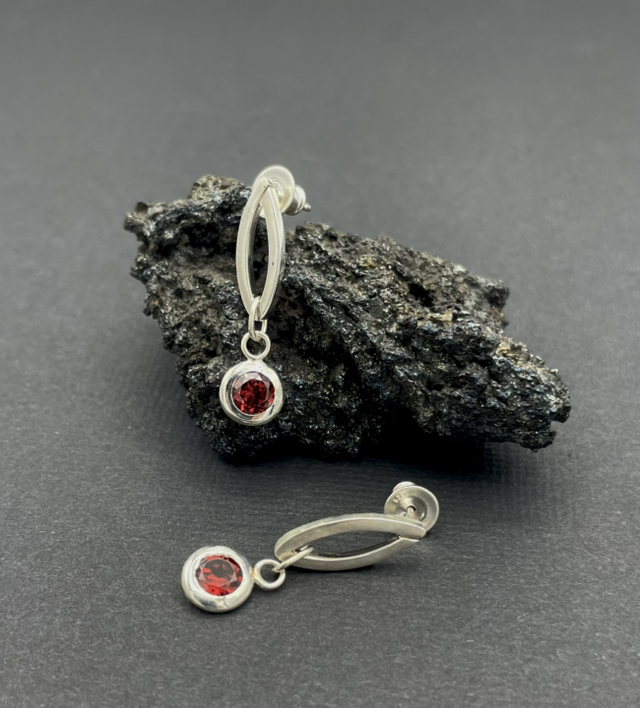 Boucles d’oreilles gypsi grenat