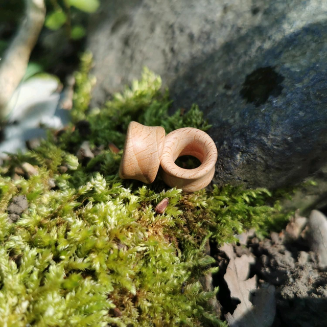 Tunnels évasés en Bois de Hêtre, 14 mm 