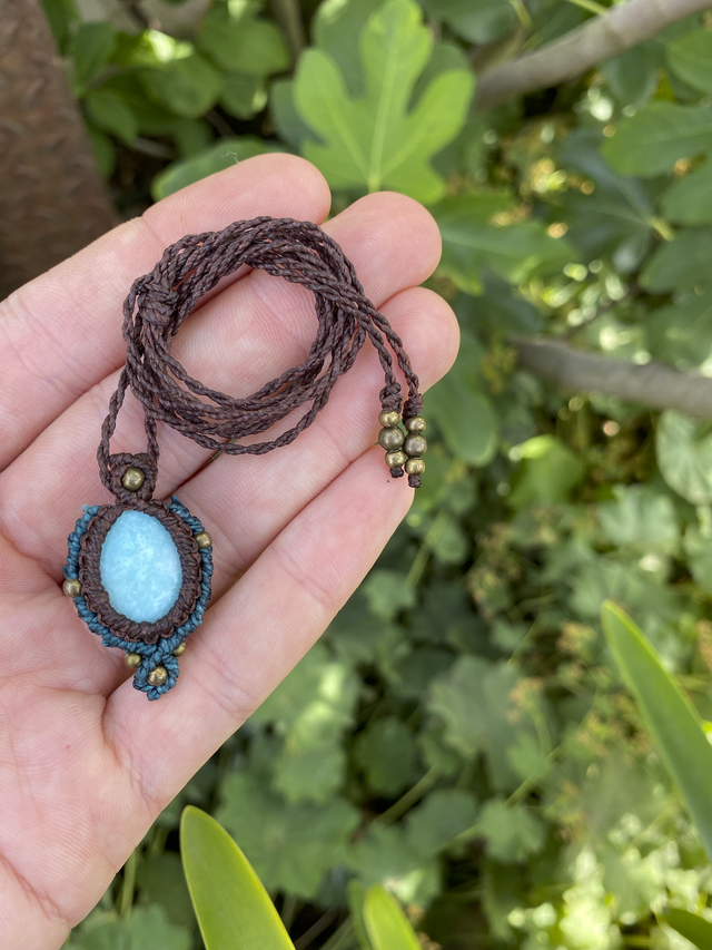 Amazonit Macrame Amulett