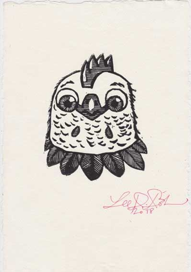 Linolschnitt "Huhn Angelika" / Linocut "Hen Angelica"