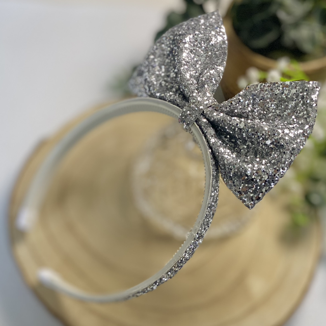 Serre-tête  pailleté argent