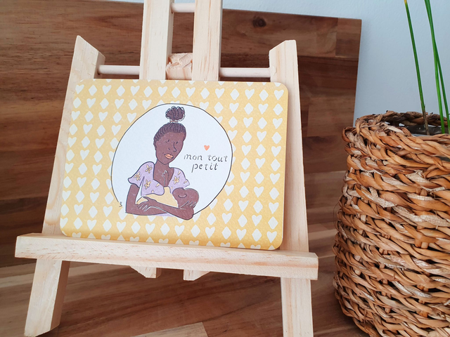 Carte postale "Mon tout petit" – Fond Jaune