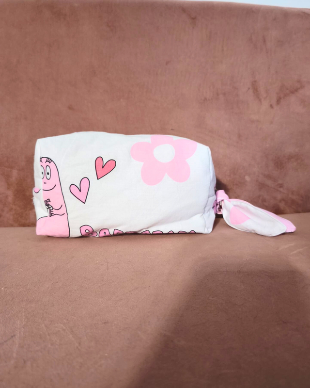 ✨ Trousse matelassée upcyclée – Édition Barbapapa ✨