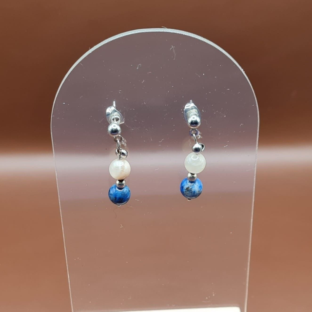 Puces lapis lazuli - pierre de lune