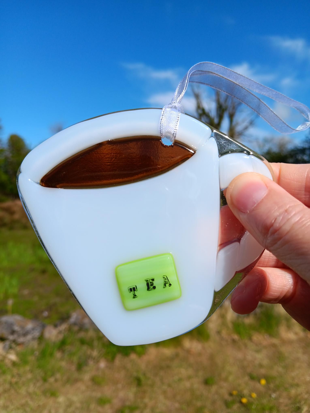 Fused glass Cup of Tea