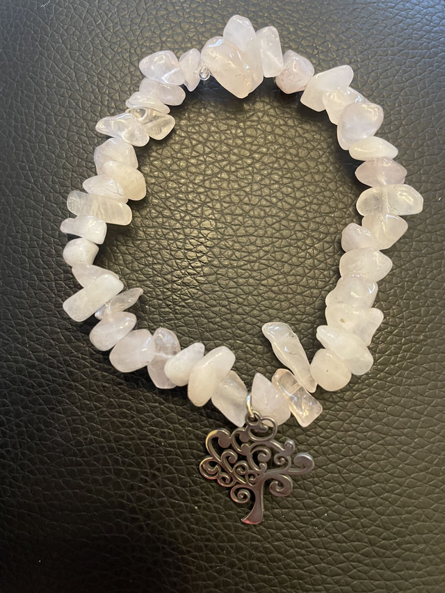 Bracelet Quartz rose chips