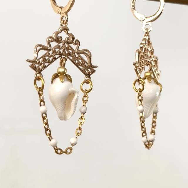 Boucles d'oreilles coquillages 