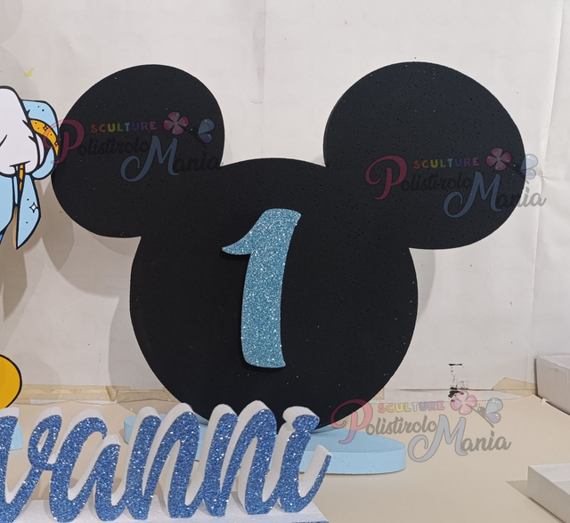 Testa di Minnie o Topolino in polistirolo