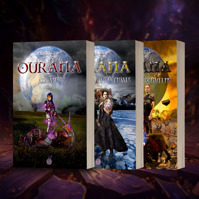 Trilogie OURANA (leurs marque-pages papier + dédicaces sur demande offerts)