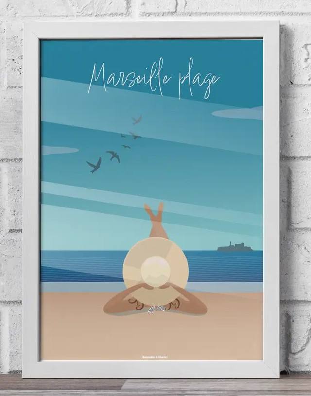 10 - Affiche Marseille plage