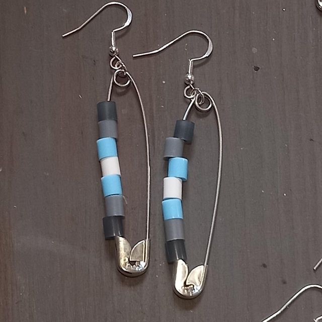 Demiboy Safety Pin Earrings 