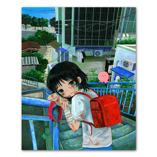 large art print - happy lucky chappy ❤️‍🩹