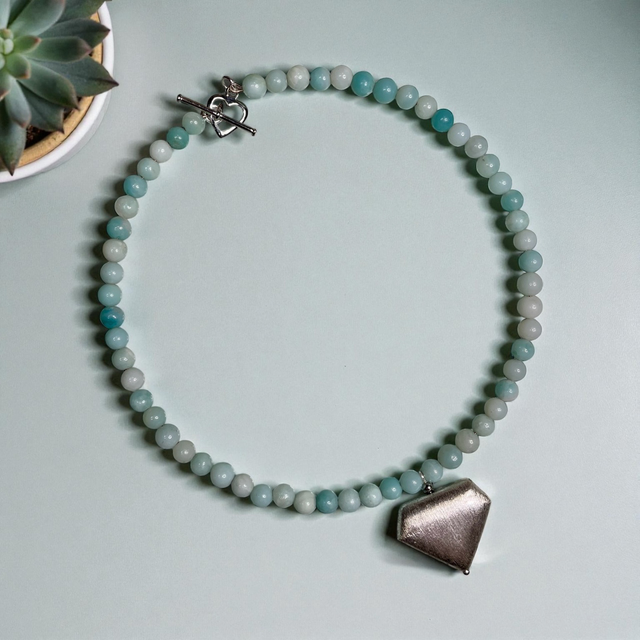 Amazonite pendant necklace