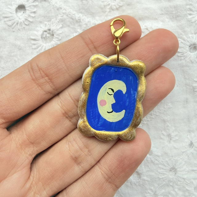 Vintage Style Moon Charm