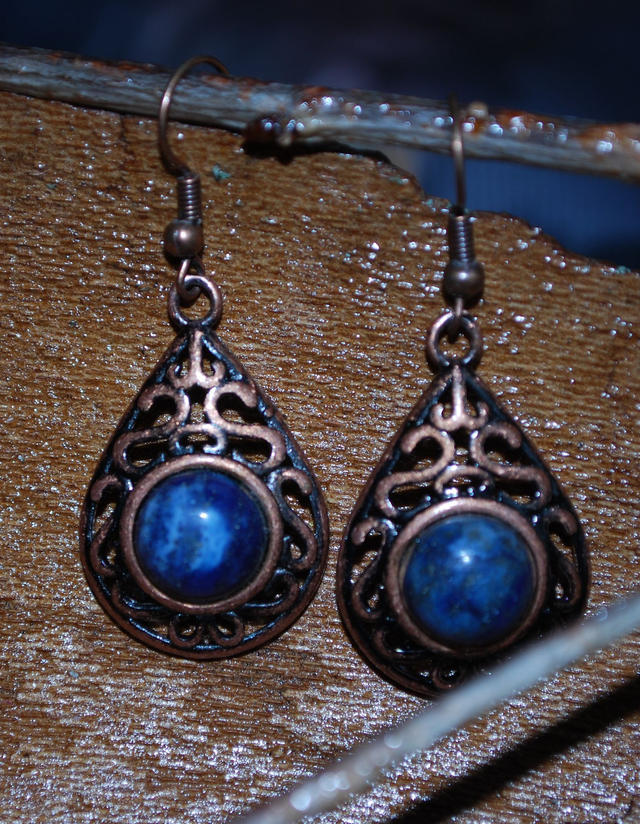 Boucles d'oreille lapis-lazuli