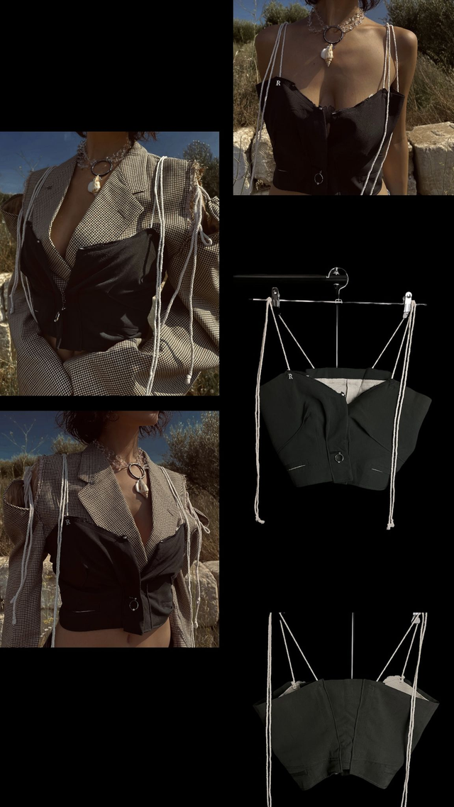 Bustier Upcycled Jean(ne) - XS