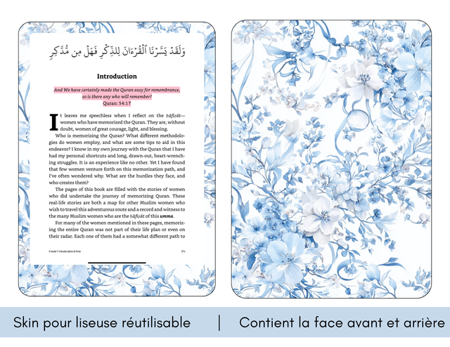 Skin pour liseuse - Rêverie Bleue