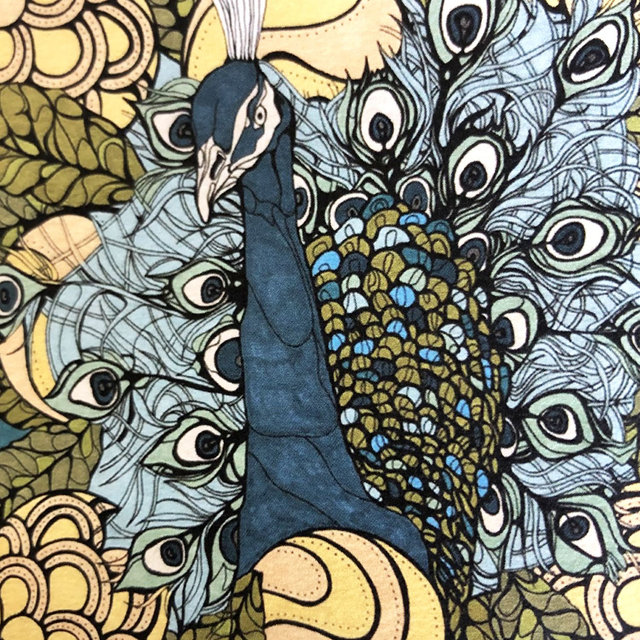 Card - Christmas - Peacock blue/yellow with text