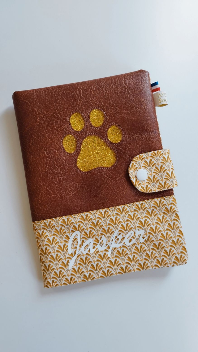 Protège carnet de santé personnalisé pour animal de compagnie * Collection Malaga *