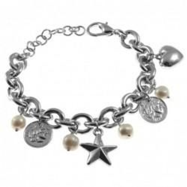 Bracciale donna in bronzo con stella e monete