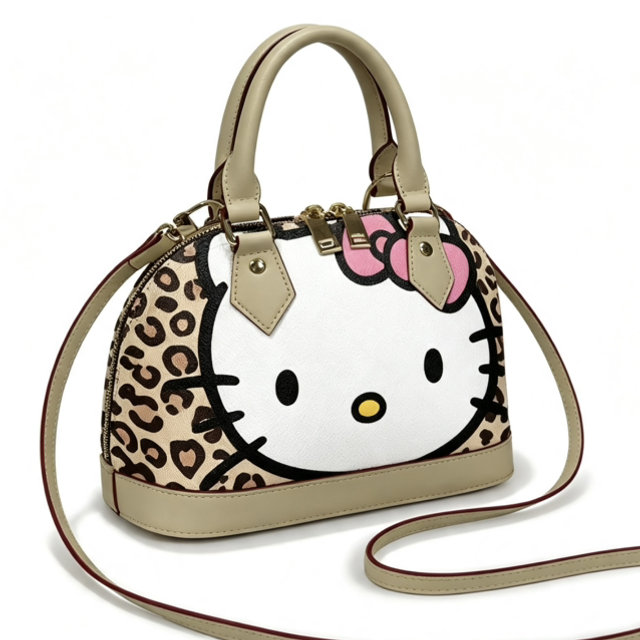 HK Leopard Print Shell Bag