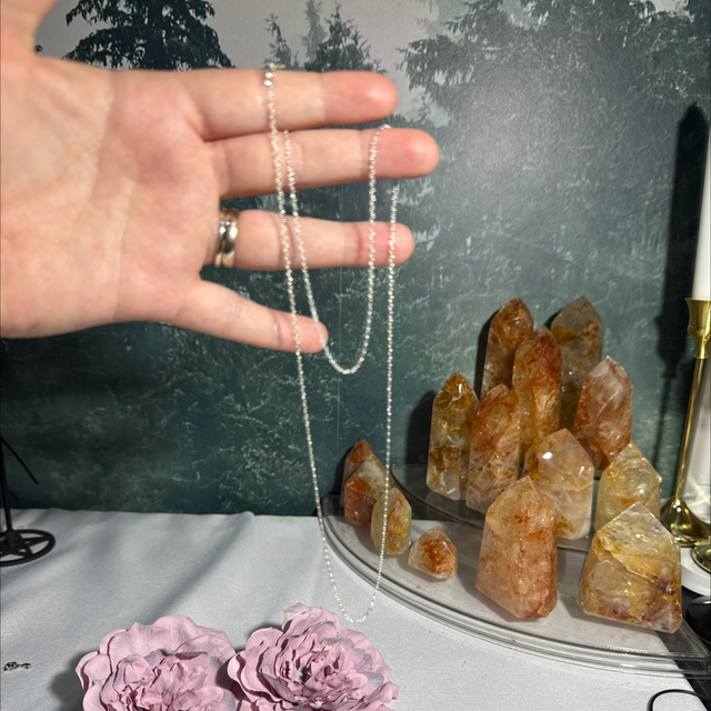 Long length sliver s925 chain