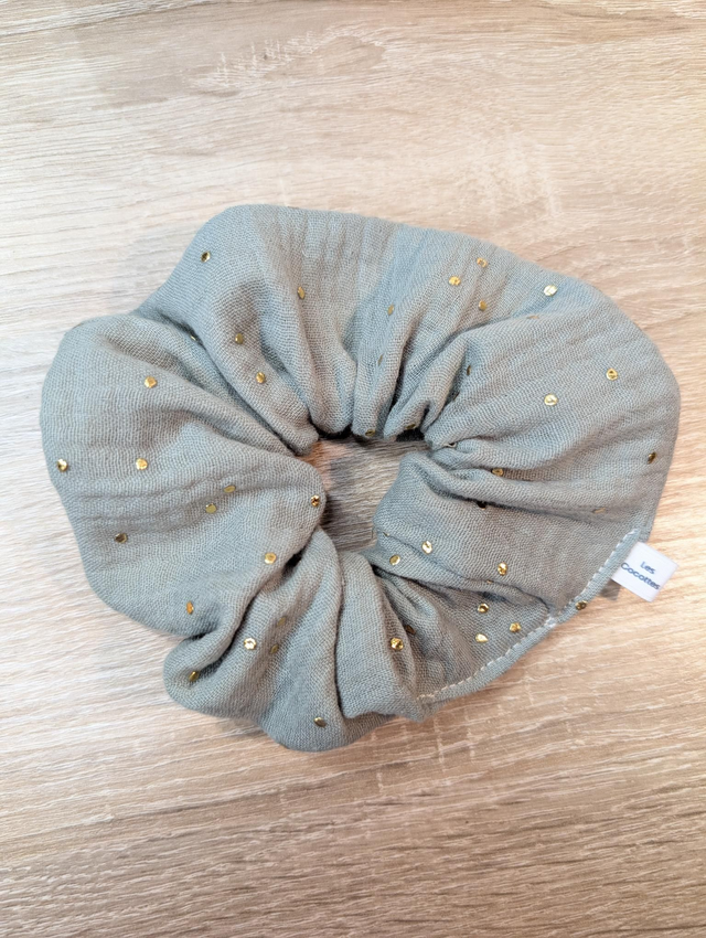 Chouchou Fluffy vert brillant 