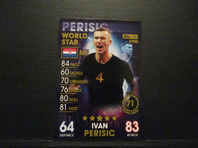 Ivan Perisic - World Star Match Attax 101 Original Trading Card