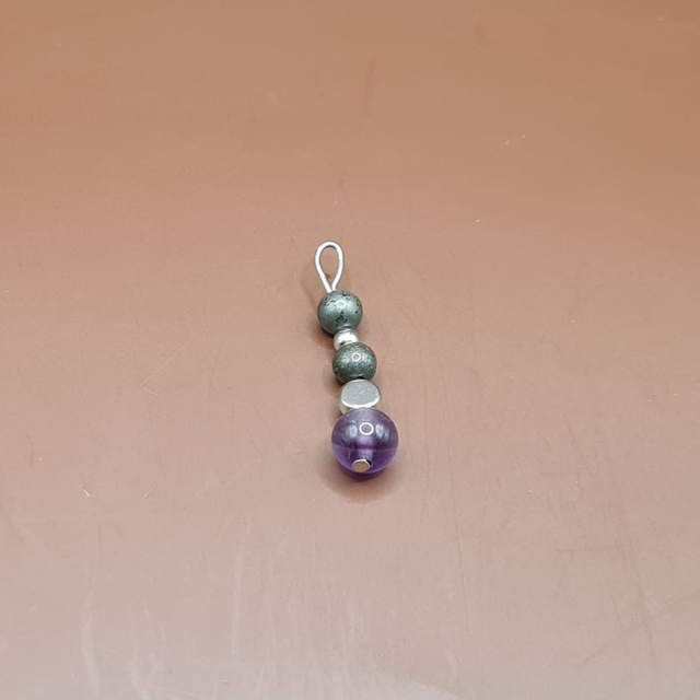 Pendentif Améthyste - pyrite