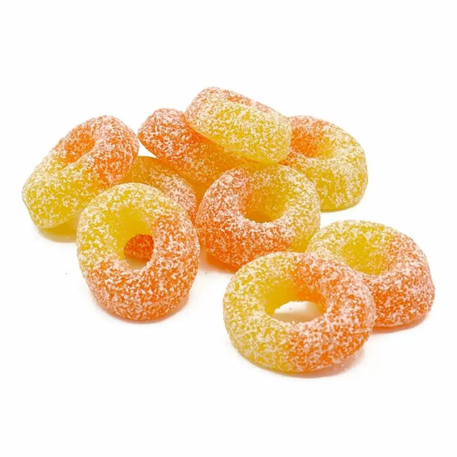 Fizzy Peach Rings (Vegan)