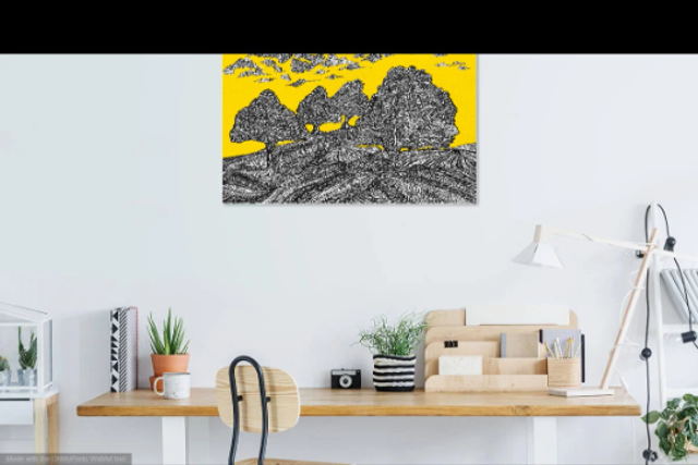 Holm Oaks at Holkham Norfolk Sketched Giclée Wall Art Print