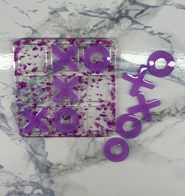 Jeu de Morpion en résine époxy