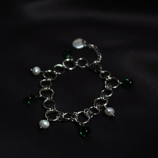 Bracelet Aglaé Argent Vert