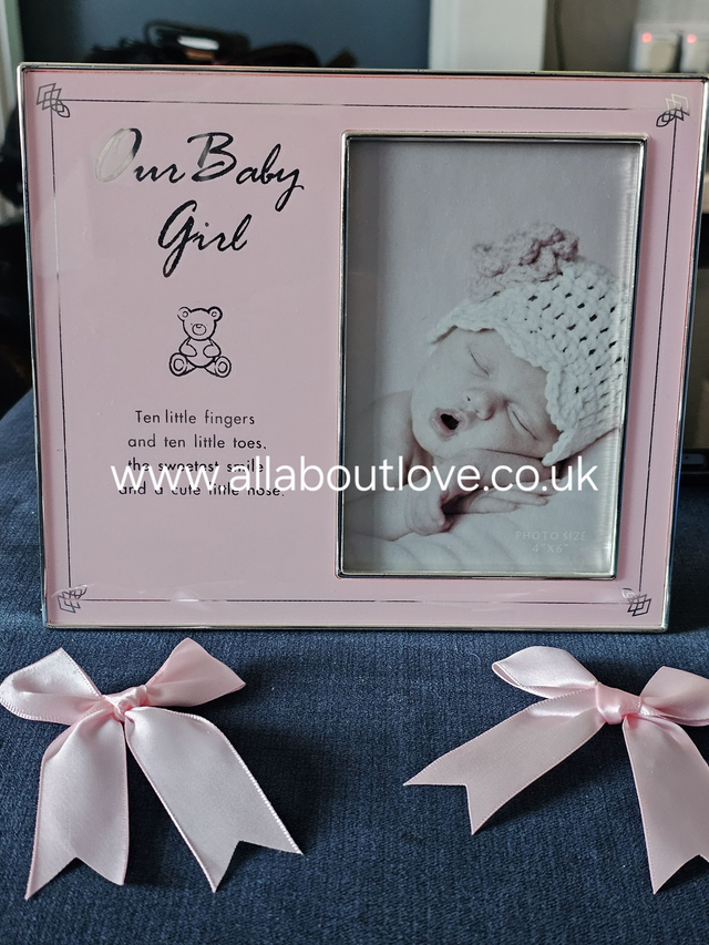 Stunning Silver Plated Baby Photo Frame.