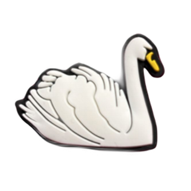 Croc Charm - Swan