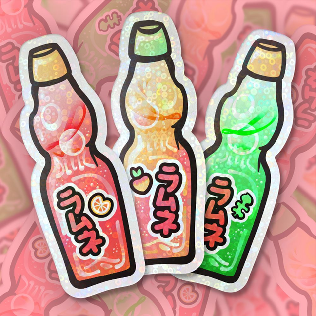 Grand Sticker Holo ♡ Série Ramune